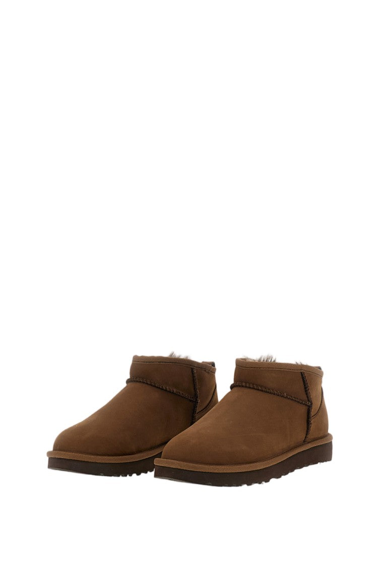Ugg Brown Classic Ultra Mini Nubuck Boots