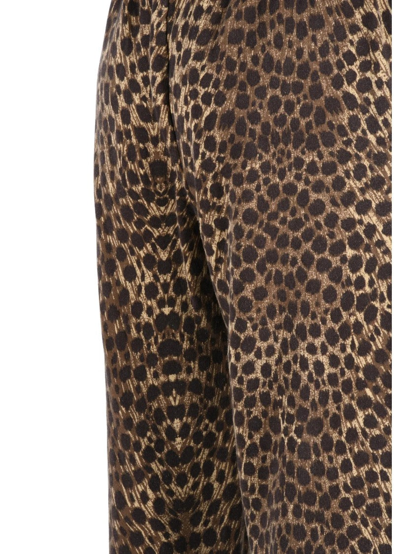 Hod Cropped Abstract Spotted Tracksuit Pants With Relaxed Fit