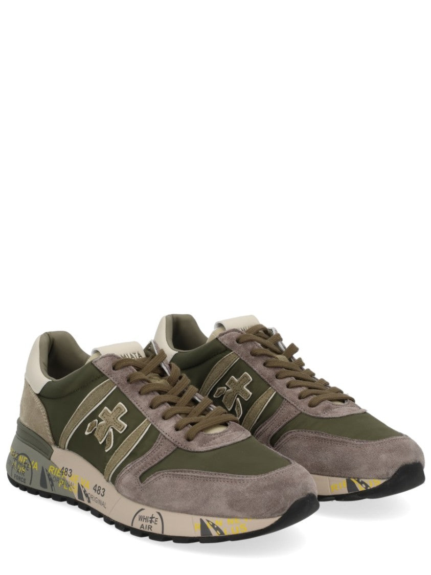 Premiata Layered Multicolour Sneakers With Textured Sole