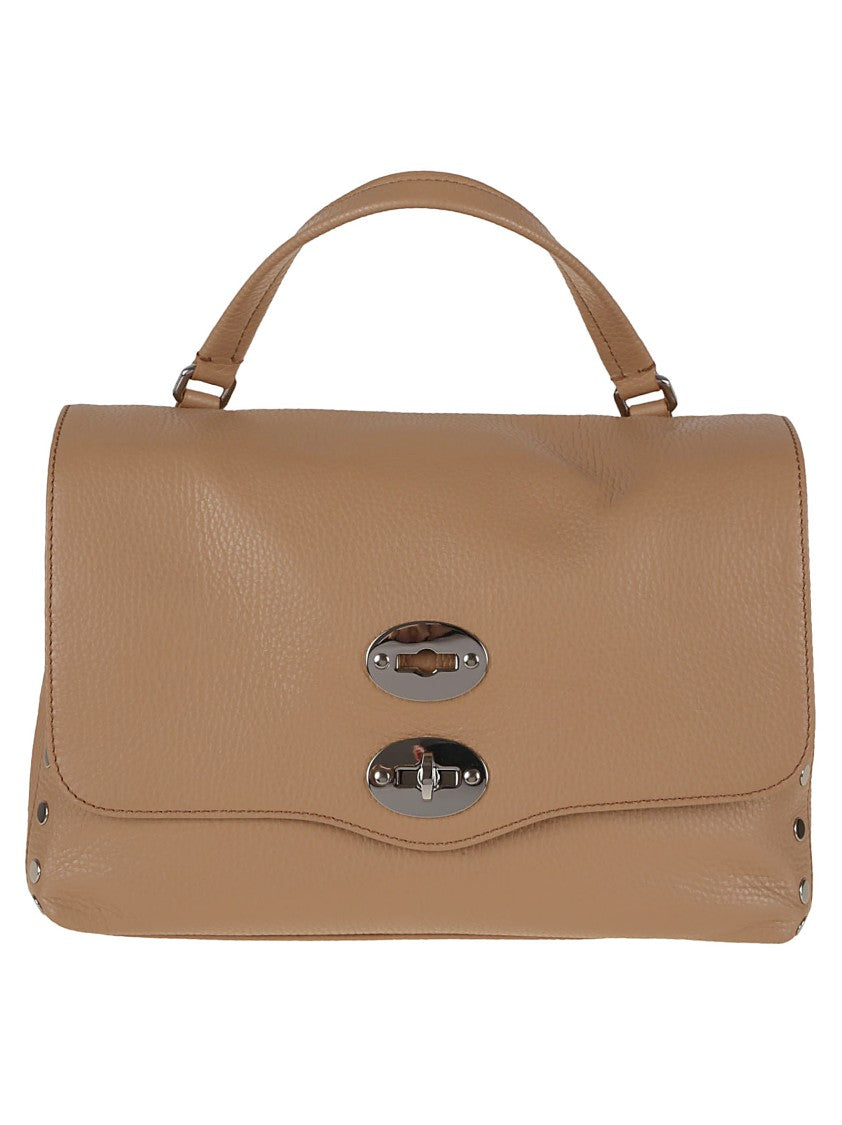 Zanellato Calfskin Handbag With Double Twist Lock
