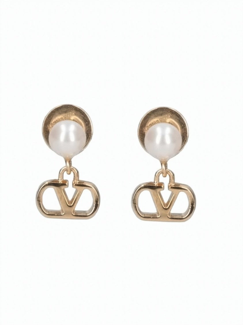 Valentino Garavani Openwork Logo Motif Earrings