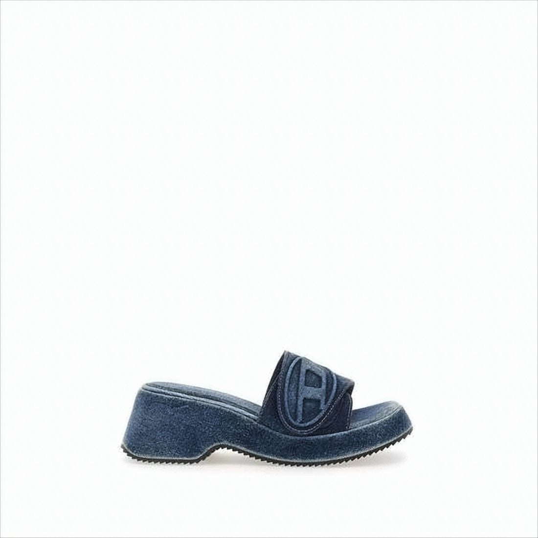 Diesel Denim-Inspired Cotton Sandals With Logo Detail