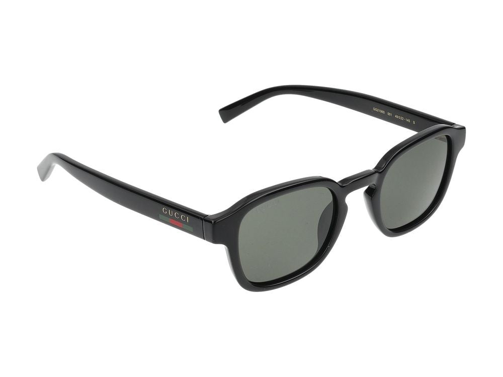 Gucci Black Injected Frame Rectangular Sunglasses