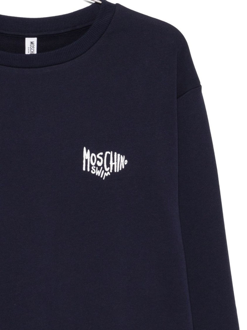 Moschino Deep Blue Cotton Sweatshirt