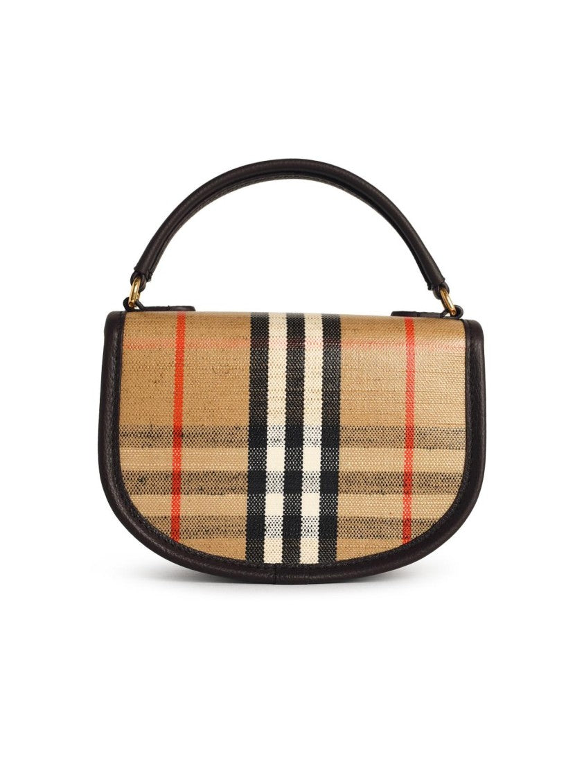 Burberry Mini 'Highlands' Bag In Sand Cotton Blend