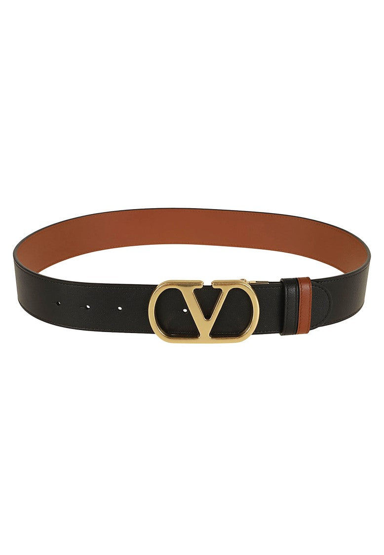 Valentino Garavani Reversible Vlogo Signature Calfskin Leather Belt
