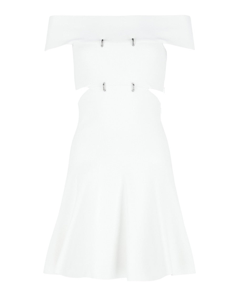 Alexander Mcqueen Off-The-Shoulder Sliced Mini Dress