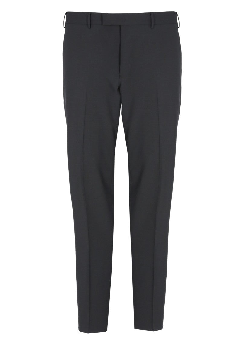 Pt Torino Dark Grey Hook Fastening Pants
