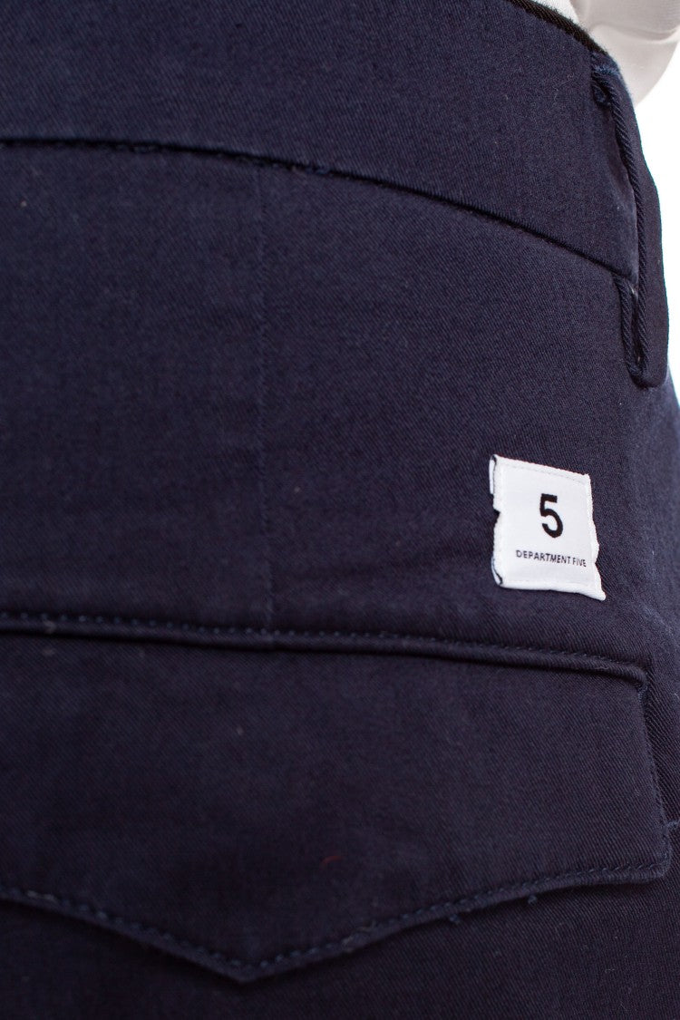 Department 5 Deep Ocean Blue Prince Stretch Cotton Chino Trousers
