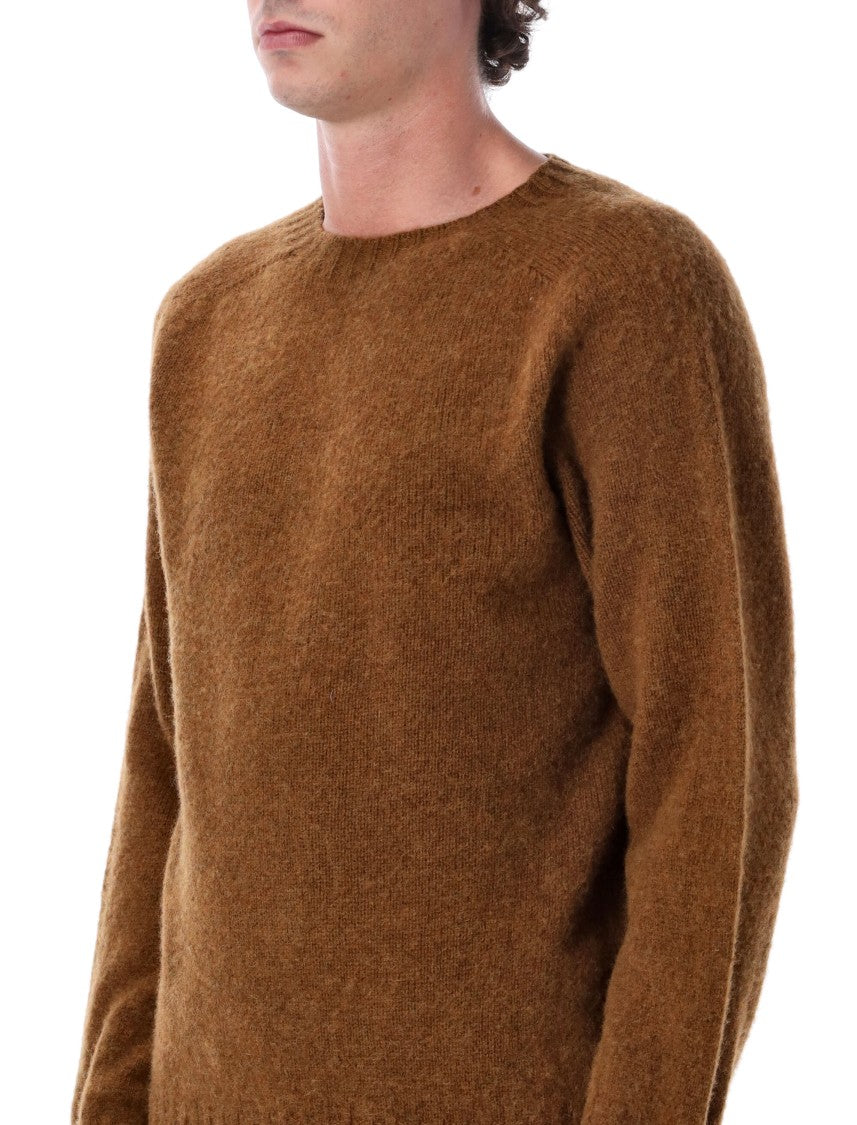 Howlin Textured Crewneck Shetland Wool Sweater