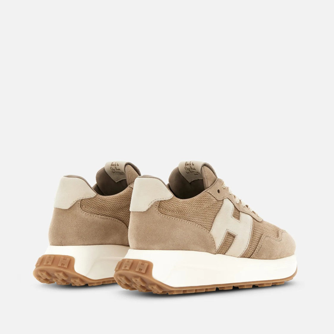Hogan Suede Mesh Chunky-Sole Sneakers