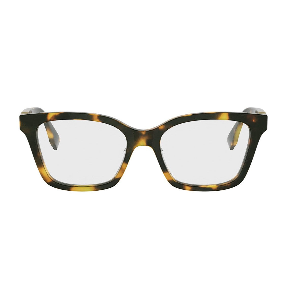 Fendi Havana Baguette Acetate Square Sunglasses