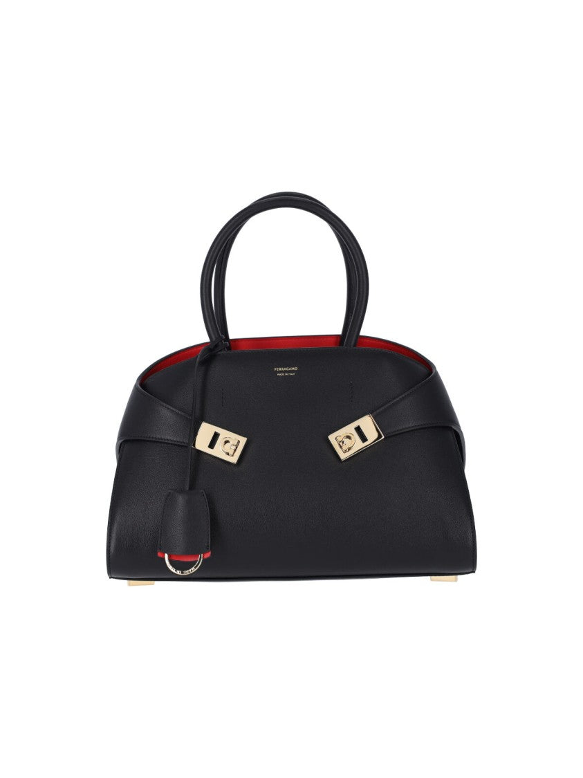 Ferragamo "Hug" Medium Bag Black