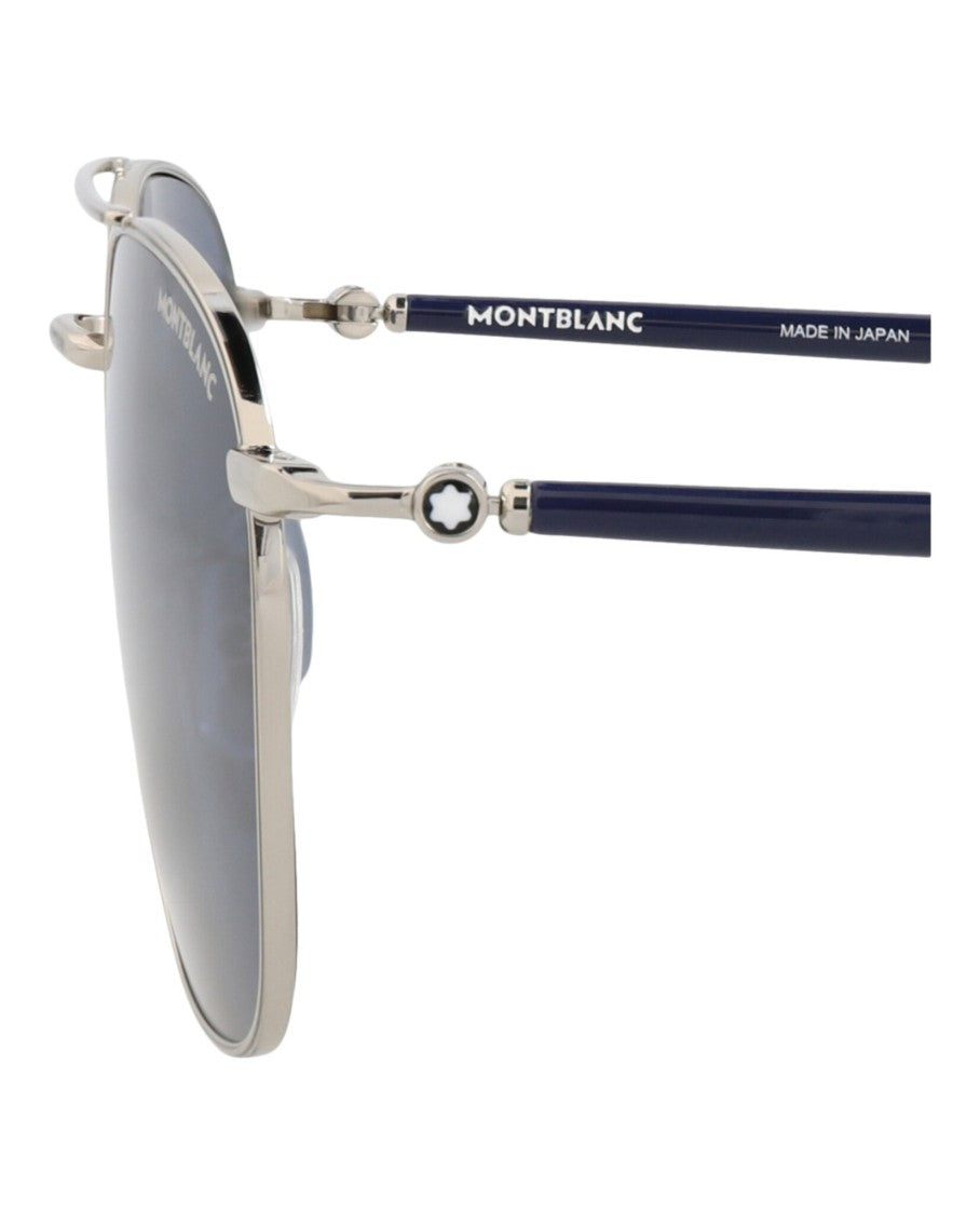 Montblanc Aviator-Frame Metal Sunglasses