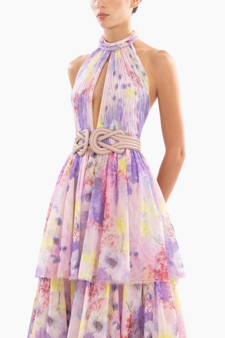 Saiid Kobeisy Floral Printed Long Dress