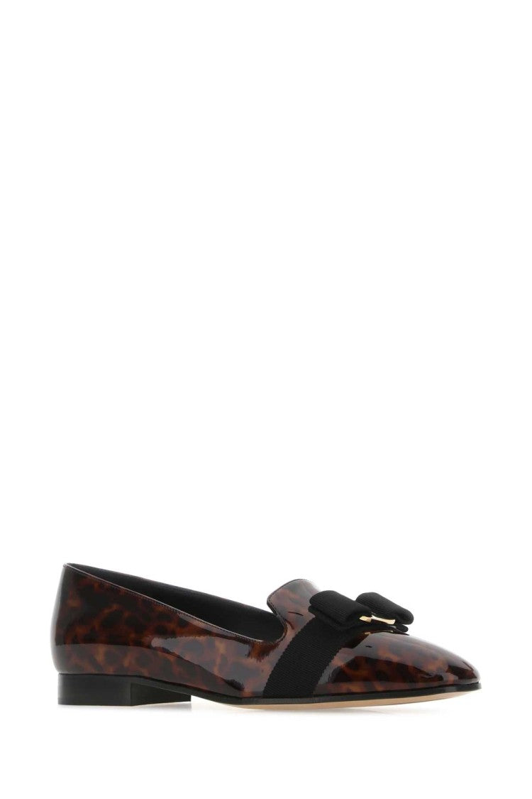 Salvatore Ferragamo Printed Leather Laufer Ballerinas
