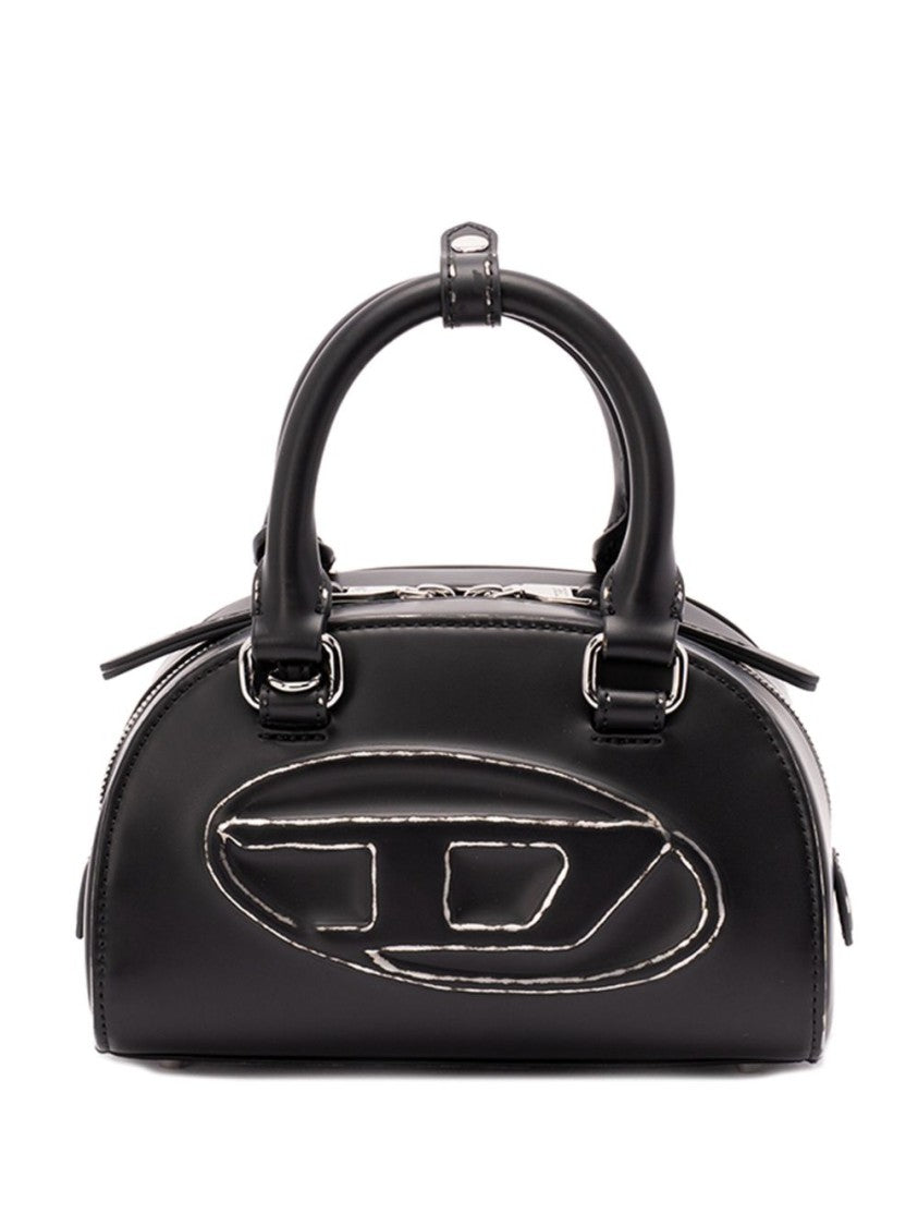 Diesel Curved Black Top Handle Bag