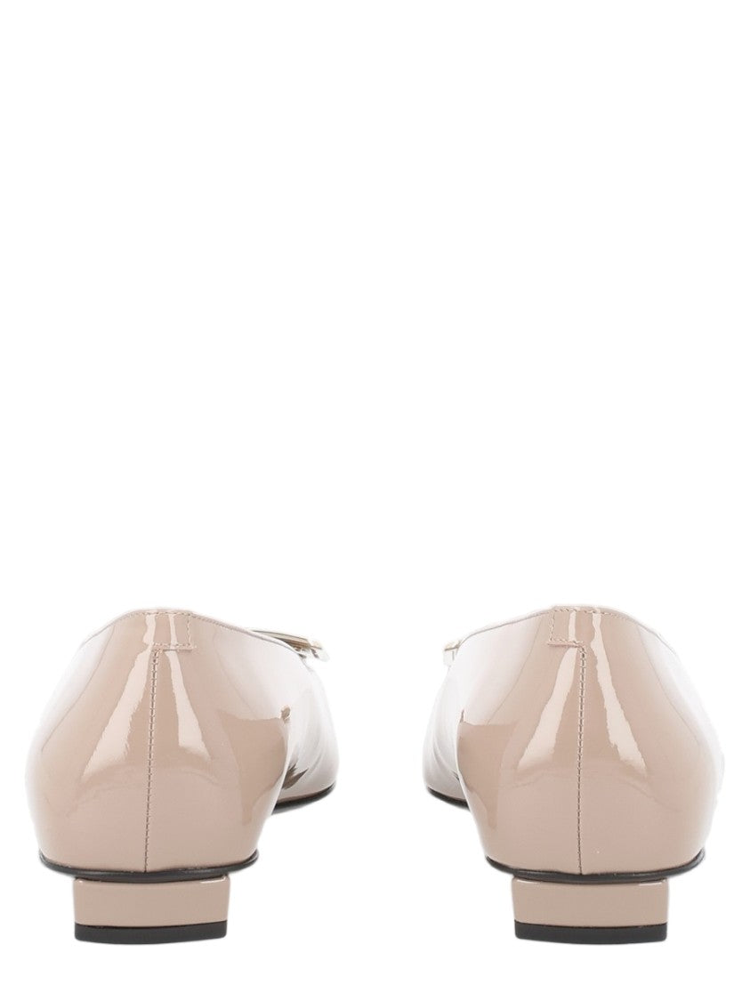 Roger Vivier Belle Vivier Glossy Patent Calfskin Flats