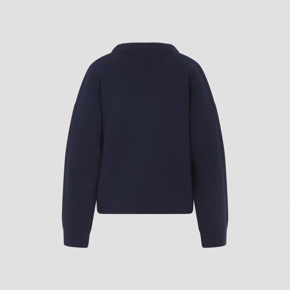 Celine Triomphe Navy Wool Pullover With Distinctive Patch