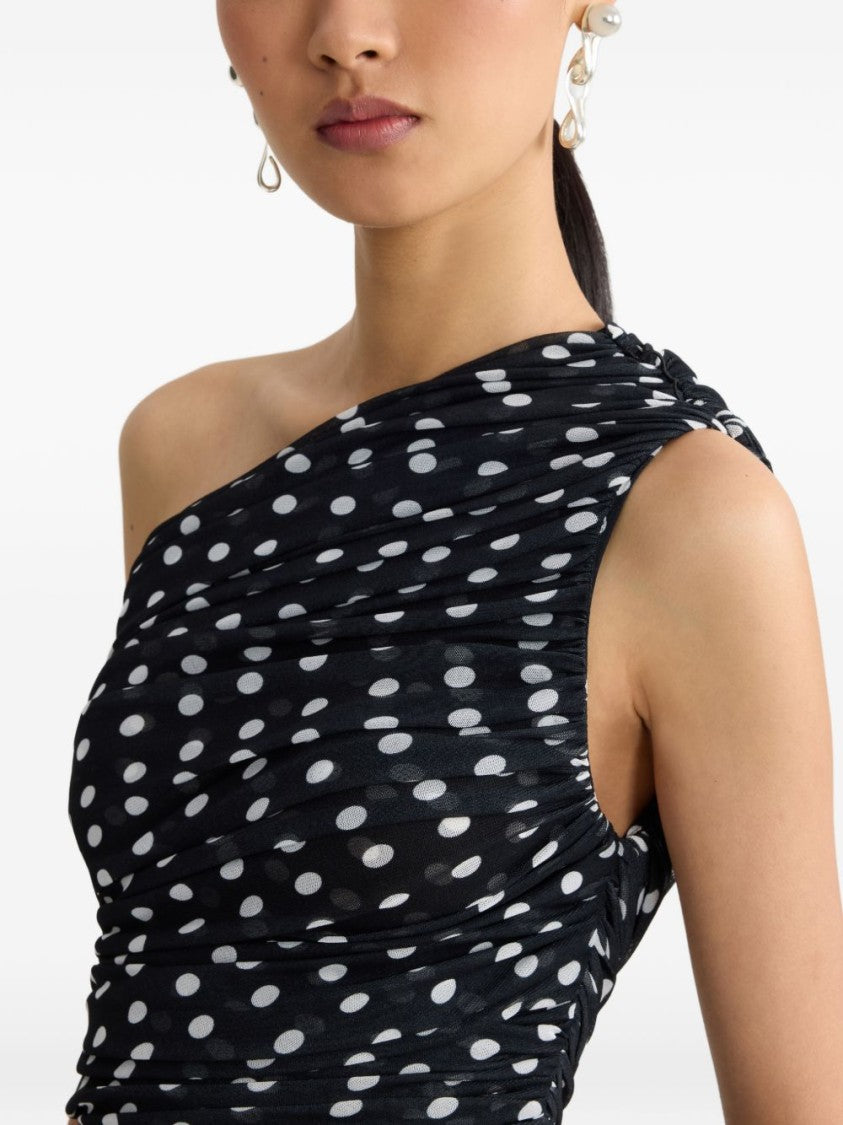 Patou Blue Silk And Nylon Evening Dress
