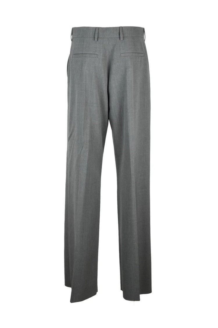 Valentino Virgin Wool Trousers - Grey