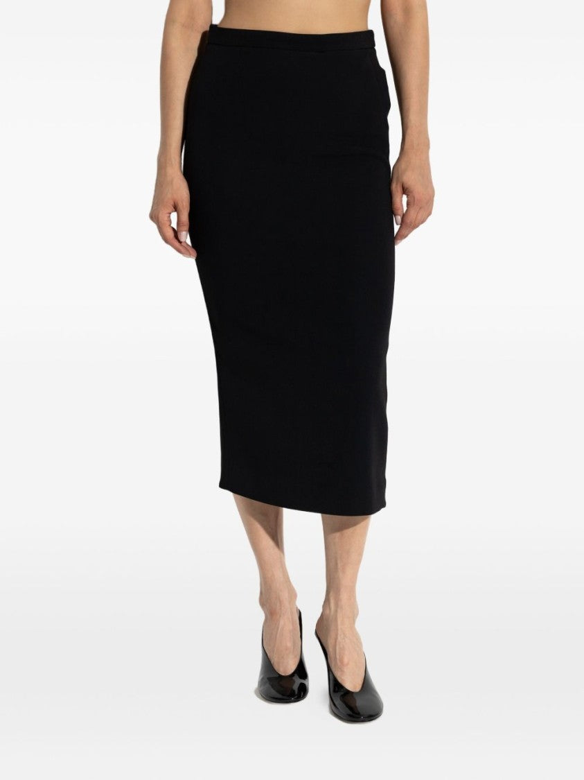 Givenchy Black Straight Silhouette Midi Skirt