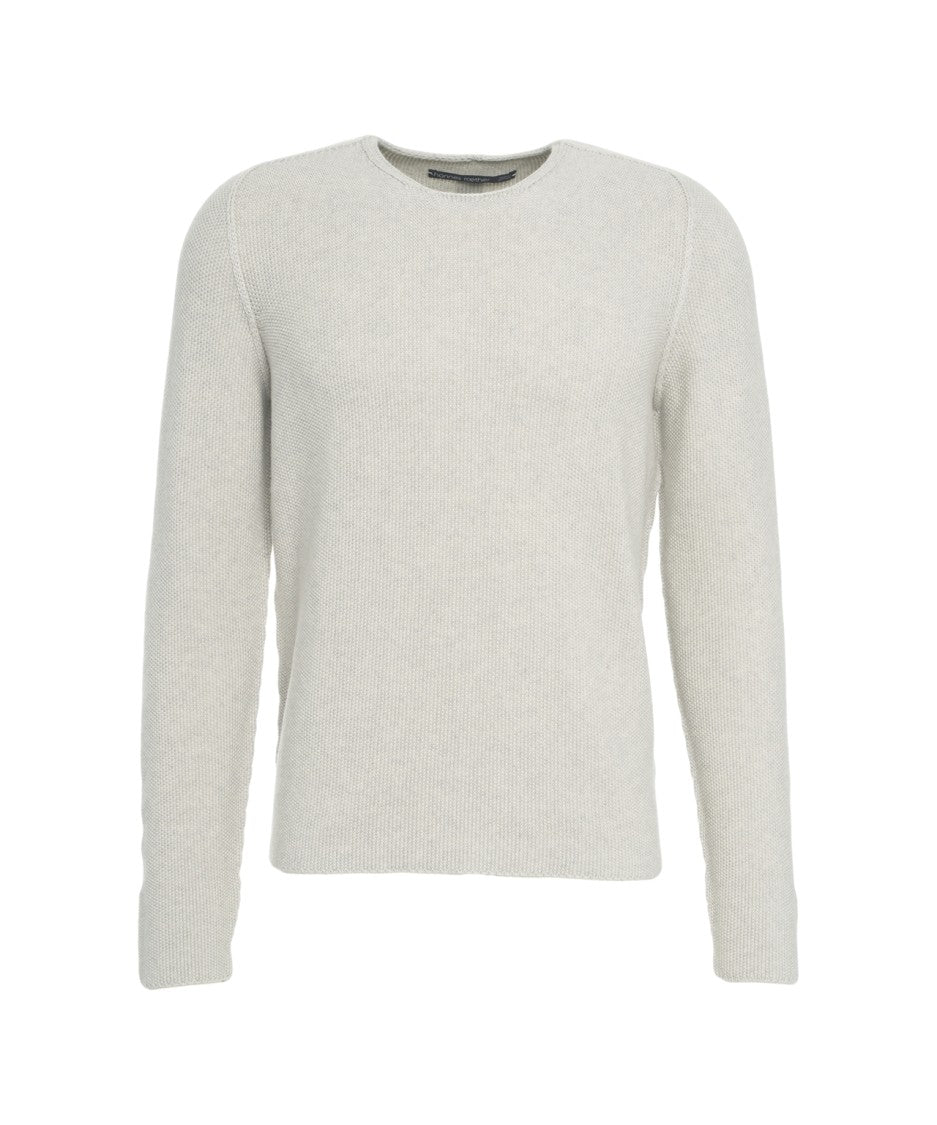Hannes Roether Ribbed Wool Sweater With Classic Neckline
