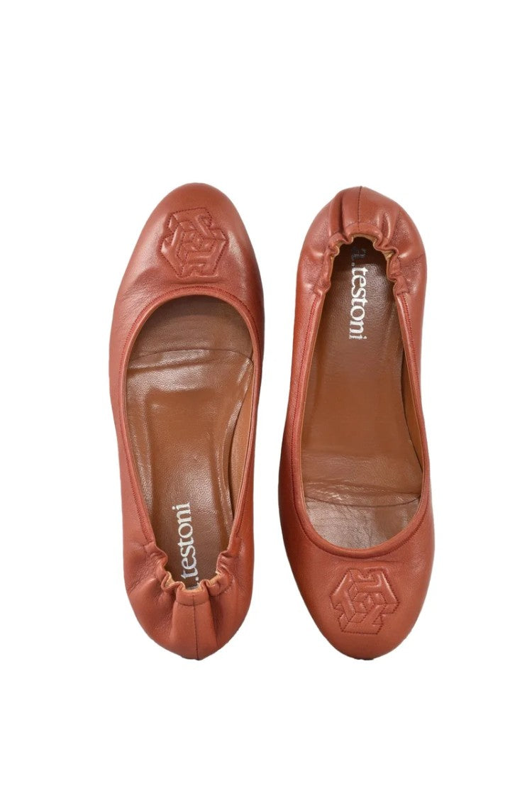 A.Testoni Women's Ballerinas - Red
