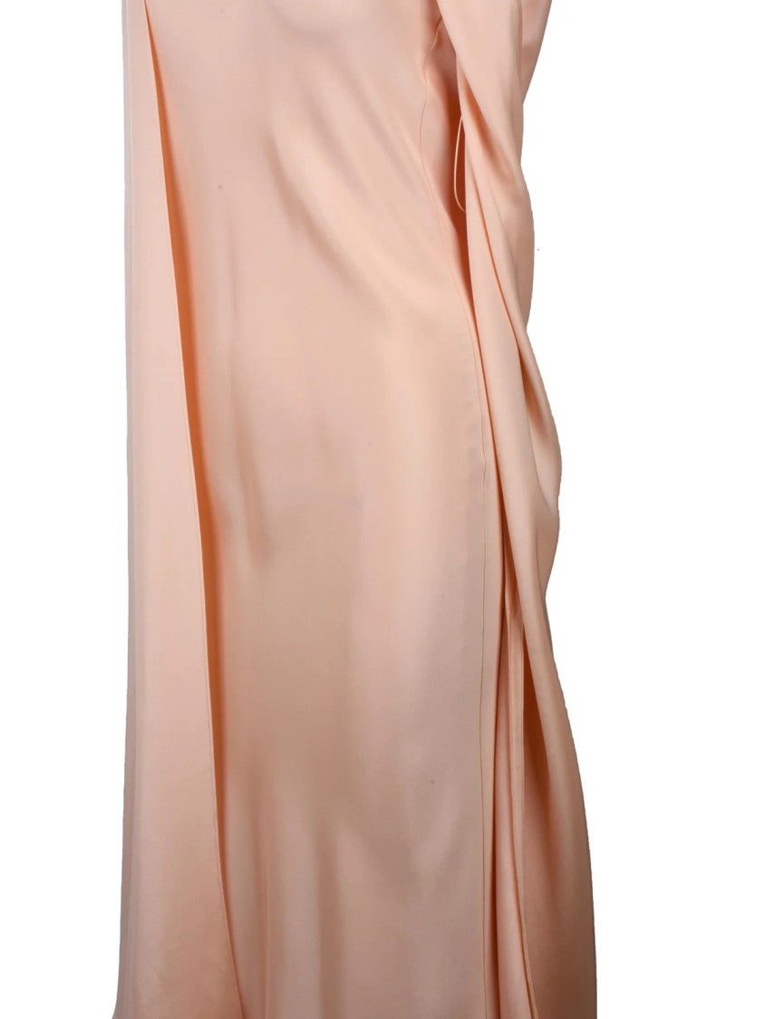Max Mara Long Dress Silk Pink
