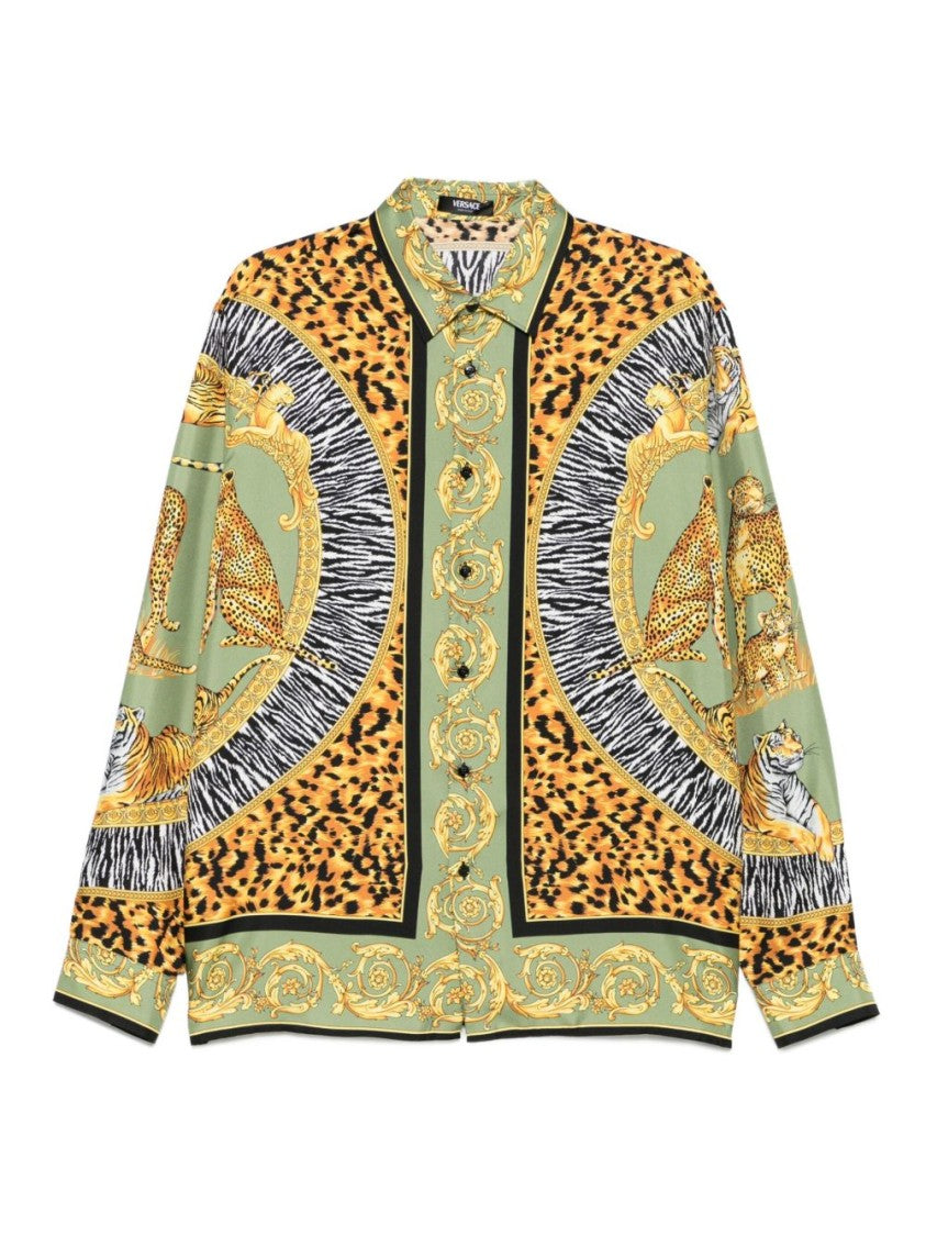Versace Sage Green Casual Shirt