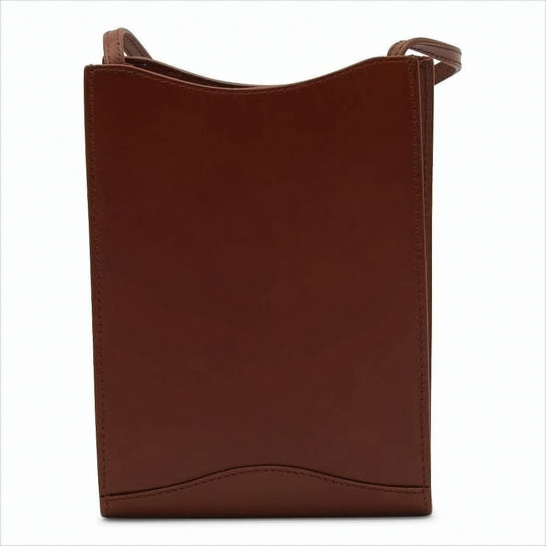 A.P.C. Rectangular Brown Leather Shoulder Bag