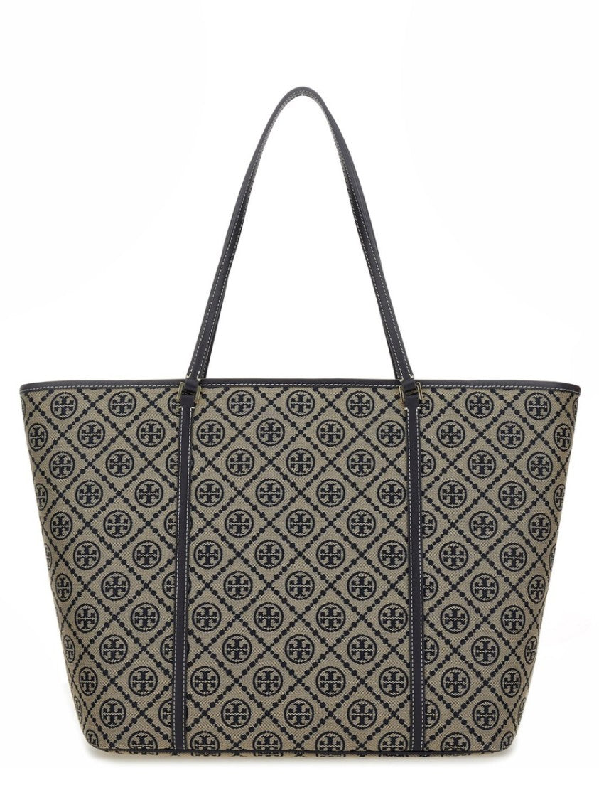 Tory Burch T Monogram Shopping Bag With Zip