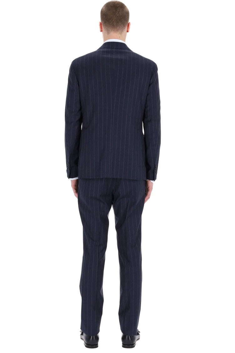 Tagliatore Pinstripe Wool Comfort Dress Line Vesuvio