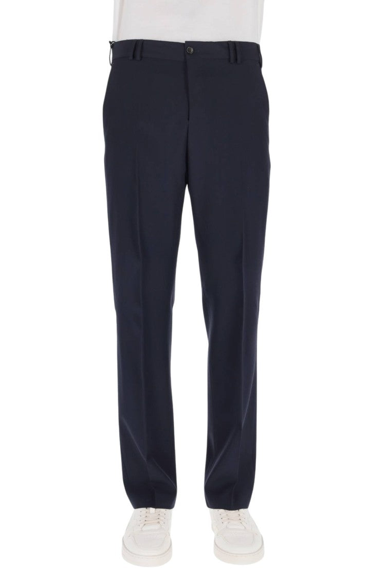 Pt Torino Straight Fit Fresco Lana Trousers With Tailored Silhouette