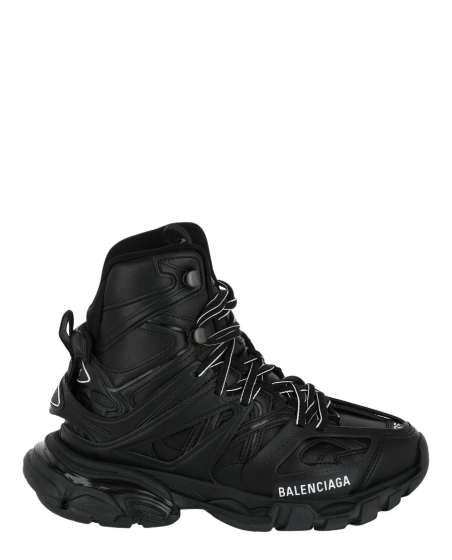 Balenciaga Track Hike High-Top Sneakers With Faux Leather Paneled Design