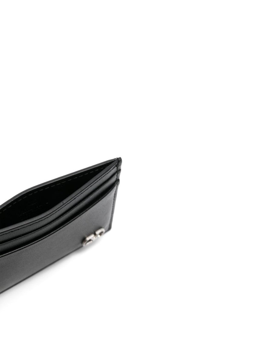 Valentino Garavani Minimalist Black Leather Card Holder