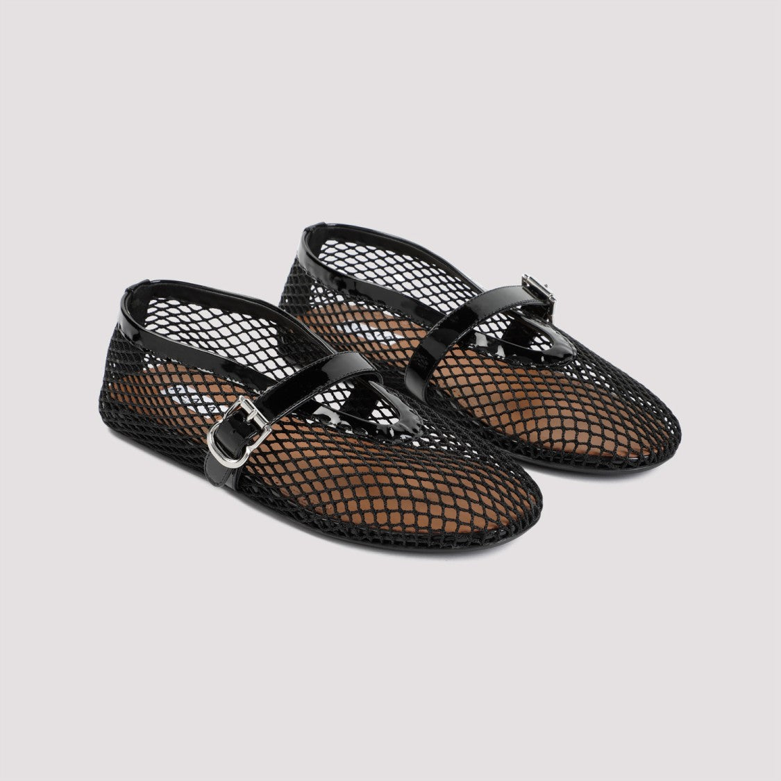 Alaïa Black Flat Mesh Ballerinas