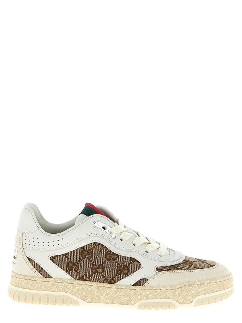 Gucci Low-Top Sneakers With Original Gg Fabric Inserts