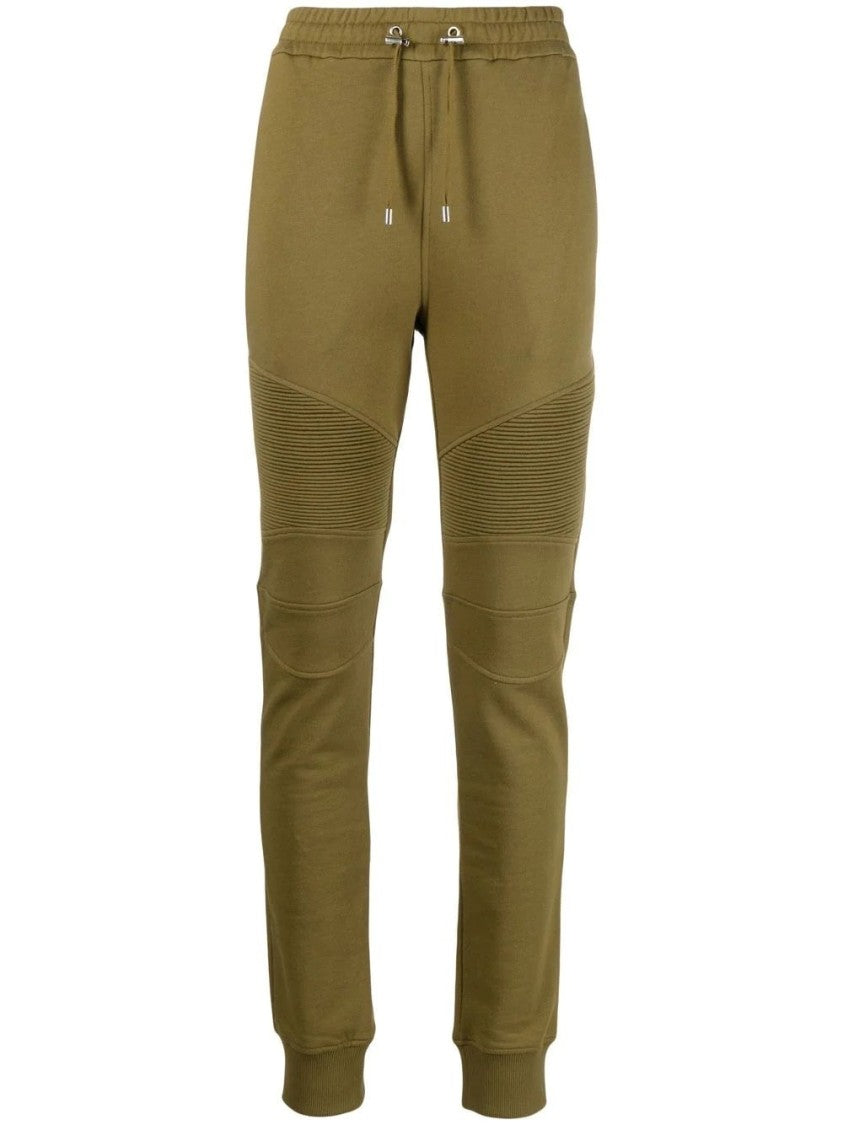 Balmain Ribbed Tapered Sweatpants With Drawstring
