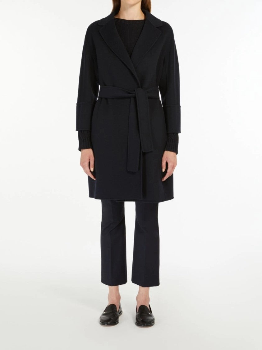 Max Mara Arona Belted Wrap Mid-Length Coat