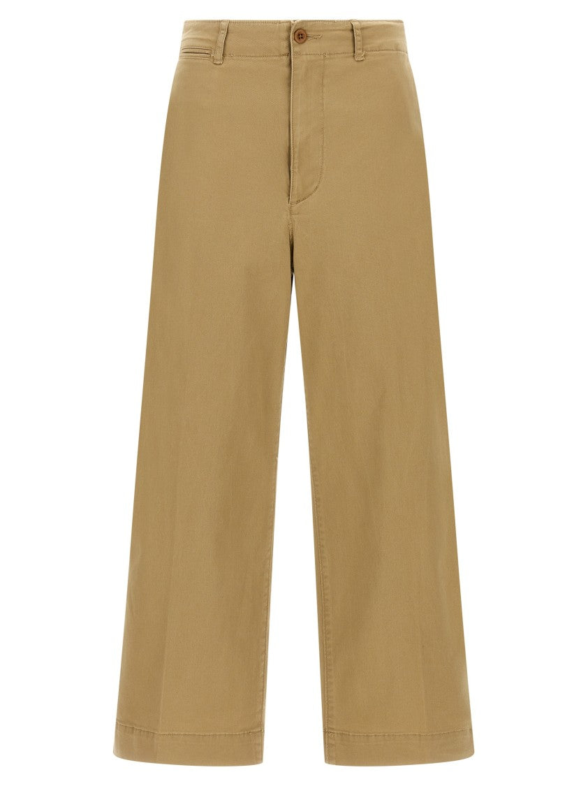 Polo Ralph Lauren Wide-Leg Cropped Pants With Zip Closure