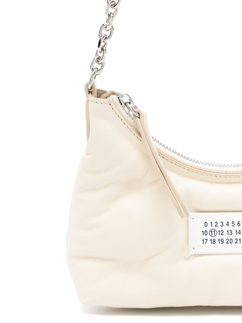 Maison Margiela Quilted Nappa Leather Hobo Bag With Chain Strap