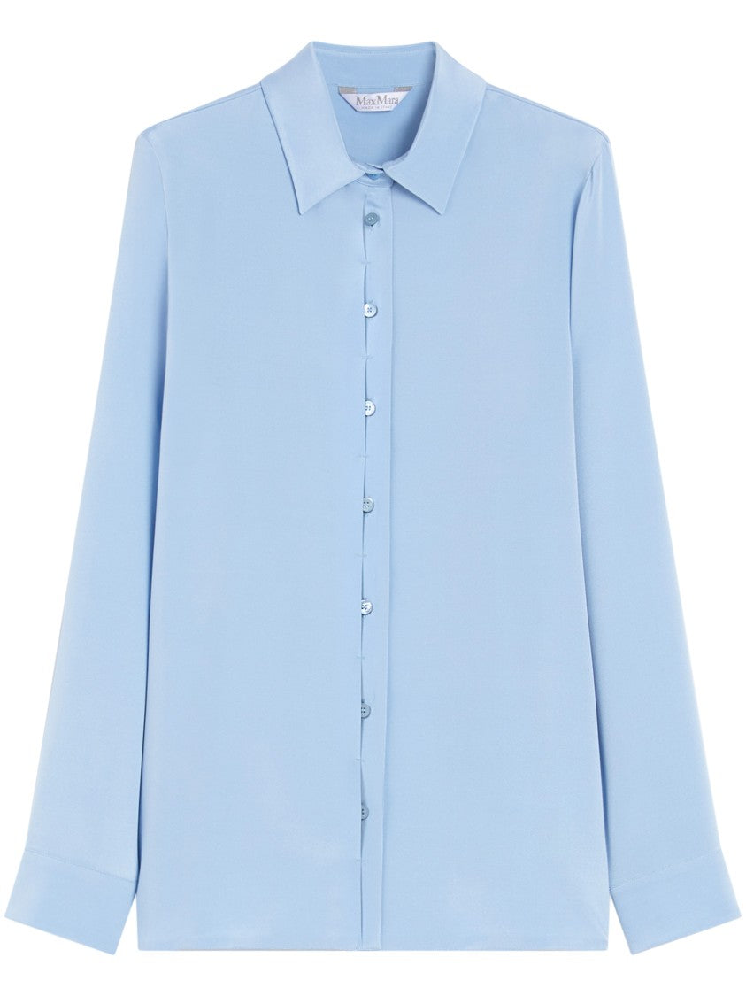 Max Mara Button-Down Shirt In Clear Blue
