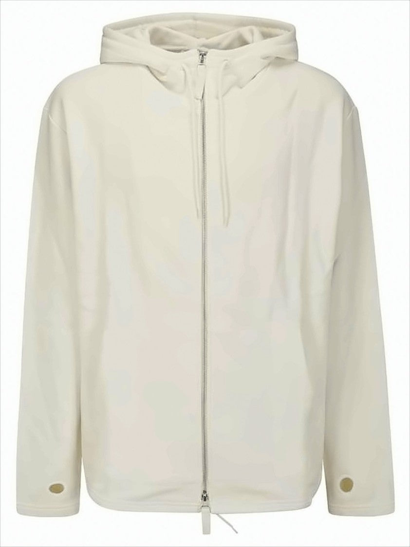 Helmut Lang Minimalist Hooded Sweatshirt With Full Zip Closure