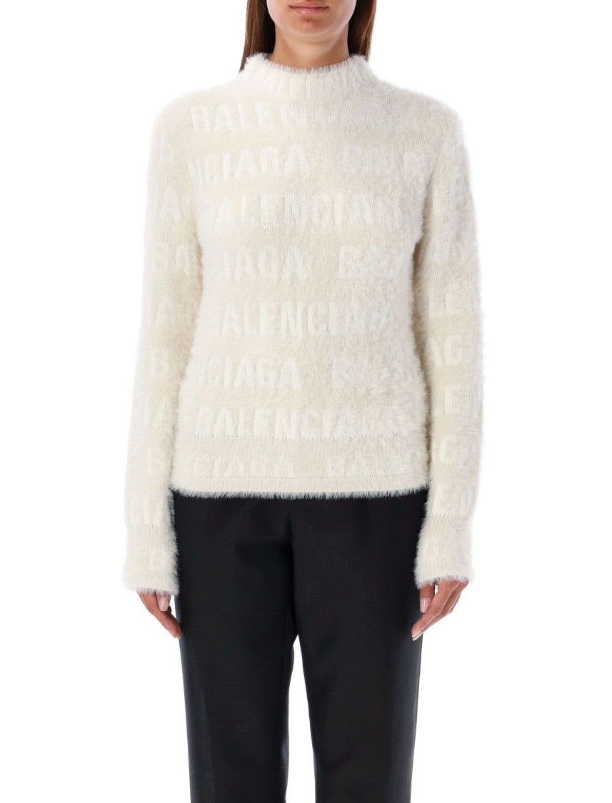 Balenciaga Furry Fitted Sweater