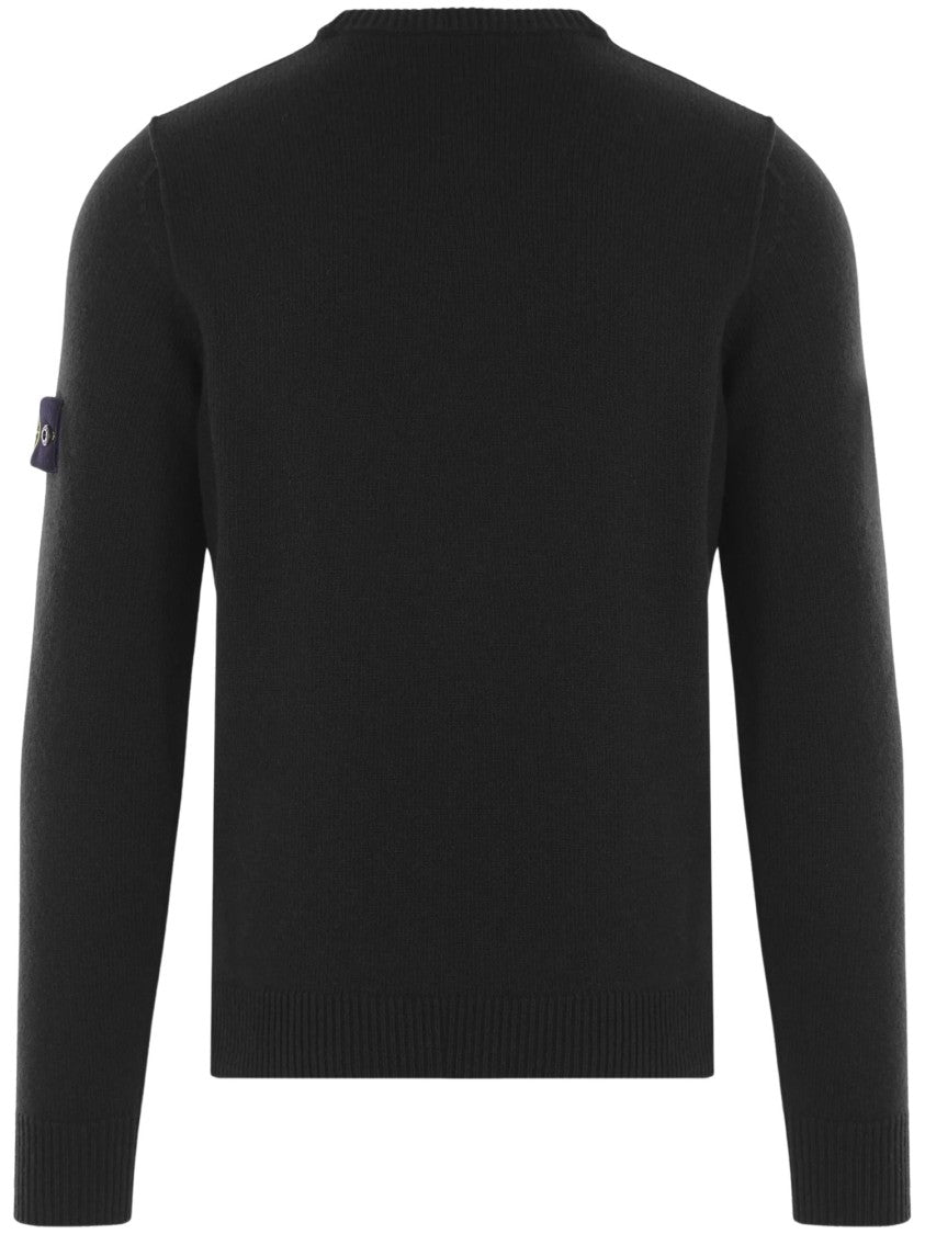 Stone Island Crew Neck Sweater With Distinctive Patch Detail