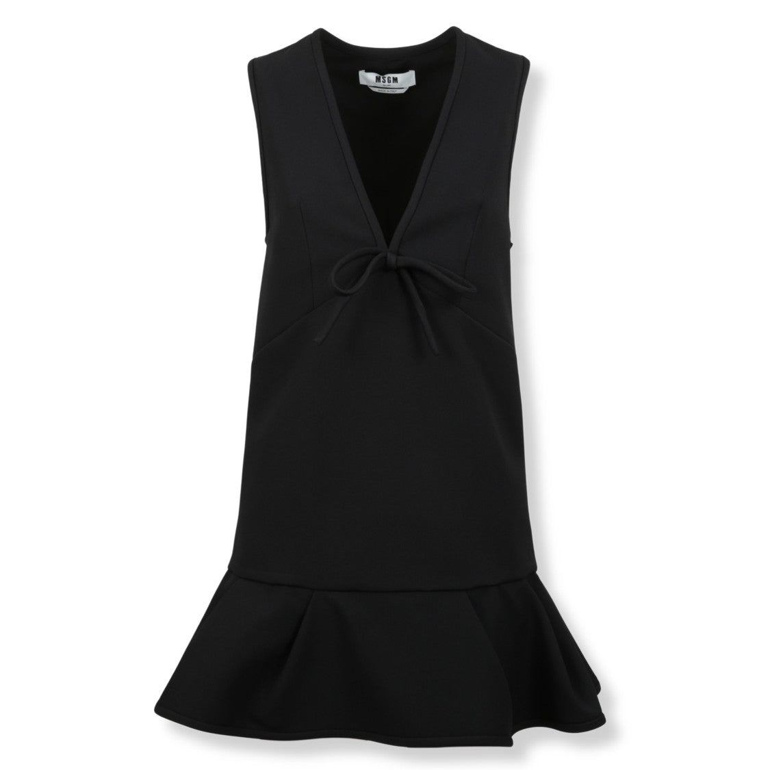 Msgm Fitted Bodice Dress With Flowing Skirt And Clean Lines