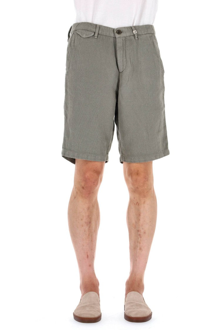 Myths Woven Cotton-Linen Bermuda