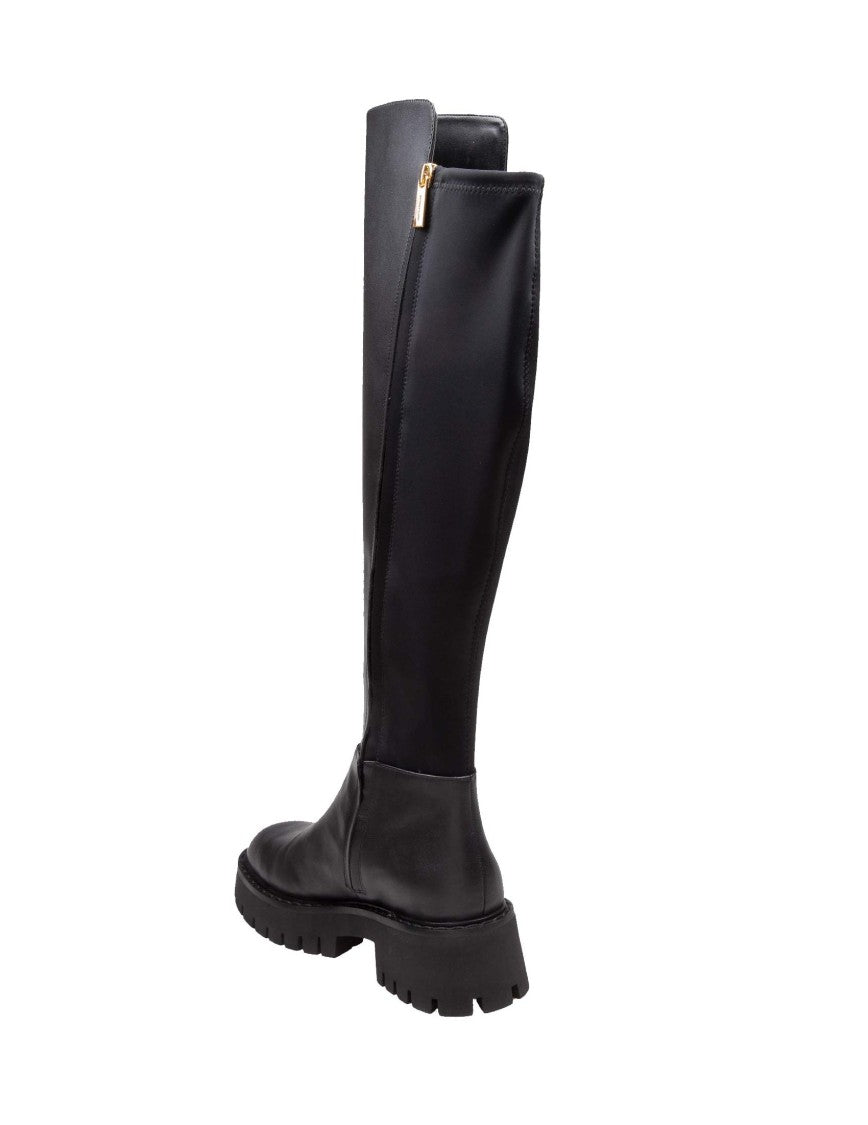 Michael Kors Asher Leather Boot Black Color
