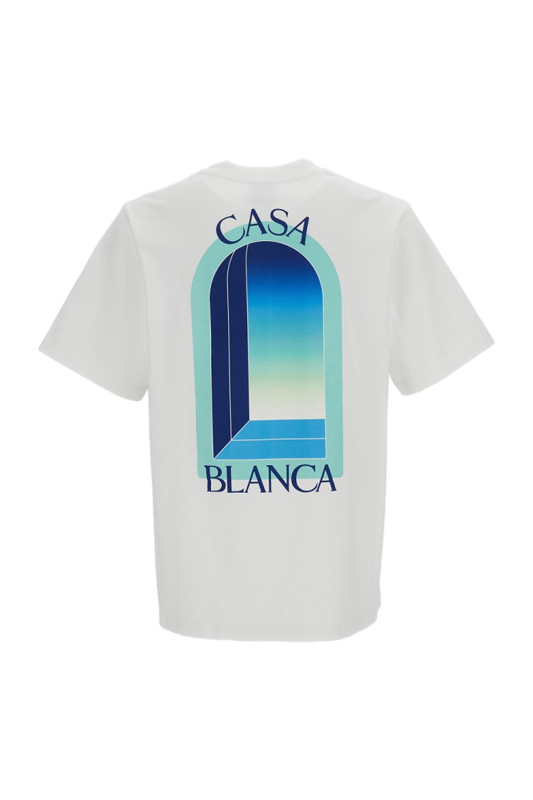 Casablanca White Printed Cotton T-Shirt
